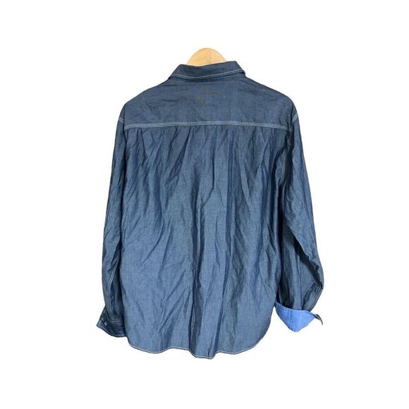 Weatherproof Denim Colored Long Sleeve Button Cotton Extra Large (XL) - Picture 2 of 6